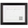 11x14 Matted To 8.5x11 Black Linear Frame With White Mat Document Frame