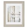 14x18 Matted To 11x14 Scoop Profile White Mat Wall Frame, Light Grey