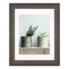14x18 Matted To 11x14 Scoop Profile With White Mat Wall Frame, Dark Grey