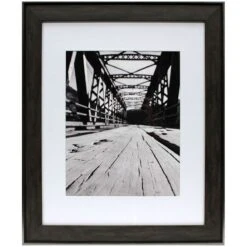 16x20 Matted To 11x14 Poster Wall Frame, Black & Brown