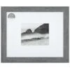 16x20 Matted To 8x10 Wide Flat Profile With White Mat Wall Frame, Grey