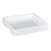 19IN WHITE SQUARE Wood Tray