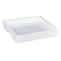 19IN WHITE SQUARE Wood Tray