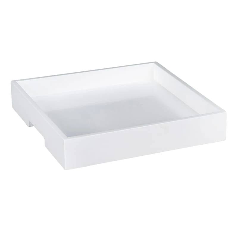 19IN WHITE SQUARE Wood Tray 1 19IN WHITE SQUARE Wood Tray