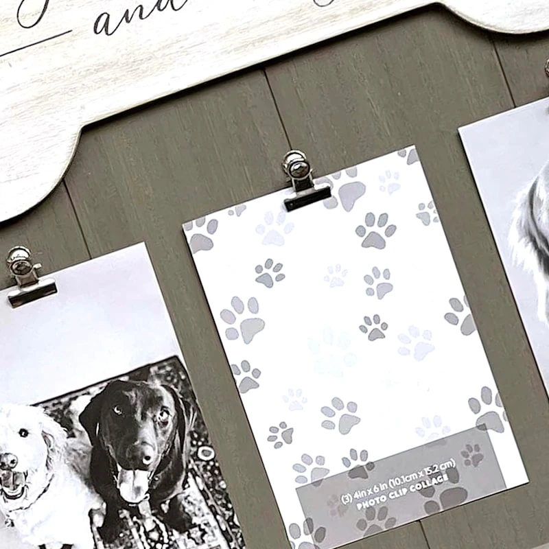3-Clip Gray All You Need Is Love & A Dog Collage, 15.5x 17.2 2 3-Clip Gray All You Need Is Love & A Dog Collage, 15.5x 17.2 - Image 2