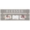3-Opening Greywash Plank With Blessed Cutout Word Clip Collage Frame