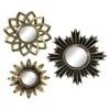 3-Piece Gold Accent Wall Mirror Set