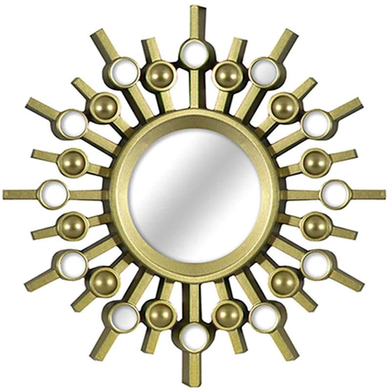 3-Piece Gold Ornate Wall Mirror Set, 10" 4 3-Piece Gold Ornate Wall Mirror Set, 10" - Image 4