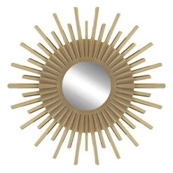 3-Piece Gold Sunburst Accent Wall Mirror Set -Modern Decor Shop 3 piece gold sunburst accent wall mirror set 2