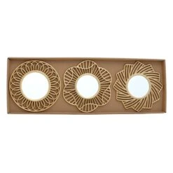 3-Piece Gold Wall Mirror Set -Modern Decor Shop 3 piece gold wall mirror set 8