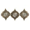 3-Piece Ornate Bronze Wall Mirror Set, 18x24