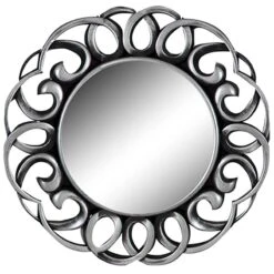 3-Piece Ornate Decorative Wall Mirror Set, 10" -Modern Decor Shop 3 piece ornate decorative wall mirror set 10 6