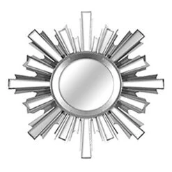 3-Piece Ornate Silver Wall Mirror Set, 10" -Modern Decor Shop 3 piece ornate silver wall mirror set 10 2