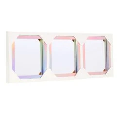 3-Piece Rainbow Framed Wall Mirror Set, 10" -Modern Decor Shop 3 piece rainbow framed wall mirror set 10 5