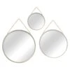 3-Piece Round Mirror Set W/Chain Hanger