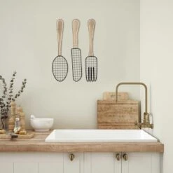 3-Piece Utensils Wall Art, 5x20 -Modern Decor Shop 3 piece utensils wall art 5x20 5