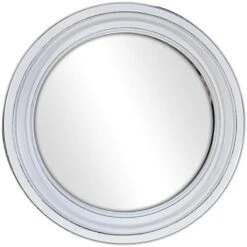 3-Piece Whitewashed Round Wall Mirror Set, 10" -Modern Decor Shop 3 piece whitewashed round wall mirror set 10 3