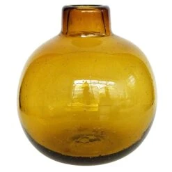 5 CANTARO AMBER GLASS VASE