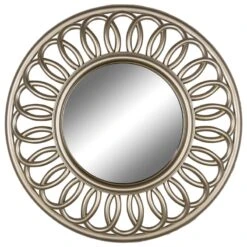5-Piece Framed Round Wall Mirror Set -Modern Decor Shop 5 piece framed round wall mirror set 1