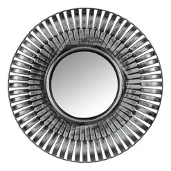 5-Piece Metallic Framed Round Wall Mirror Set, 10" -Modern Decor Shop 5 piece metallic framed round wall mirror set 10 2