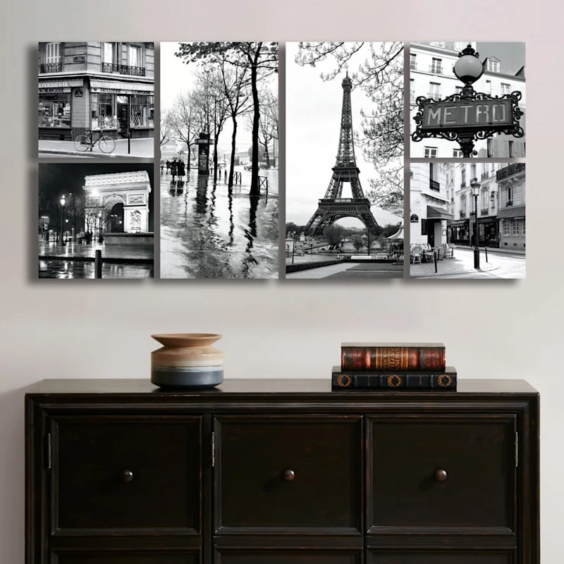 Modern Decor Shop -Modern Decor Shop 6 piece european sites canvas wall art set 1