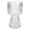 8In Clear Ribbed Bulb Vase