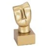 8IN GOLD METAL FACE DECOR