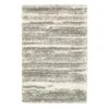 (A345) Lizzy Grey & Ivory Shag Accent Rug, 3x5
