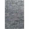 (A410) Hachure Blue Woven Accent Rug, 3x5