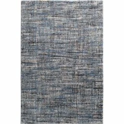 (A410) Hachure Blue Woven Accent Rug, 3x5