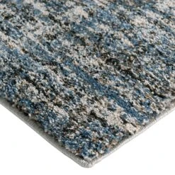(A410) Hachure Blue Woven Runner, 2x6 -Modern Decor Shop a410 hachure blue woven runner 2x6 3