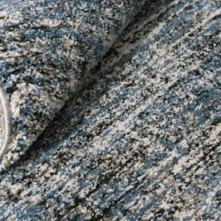 (A410) Hachure Blue Woven Runner, 2x6 -Modern Decor Shop a410 hachure blue woven runner 2x6 4