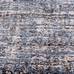 (A410) Hachure Blue Woven Runner, 2x6 -Modern Decor Shop a410 hachure blue woven runner 2x6 6