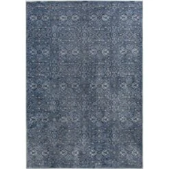 (A426) Clearwater Lars Navy Blue Woven Area Rug, 5x7