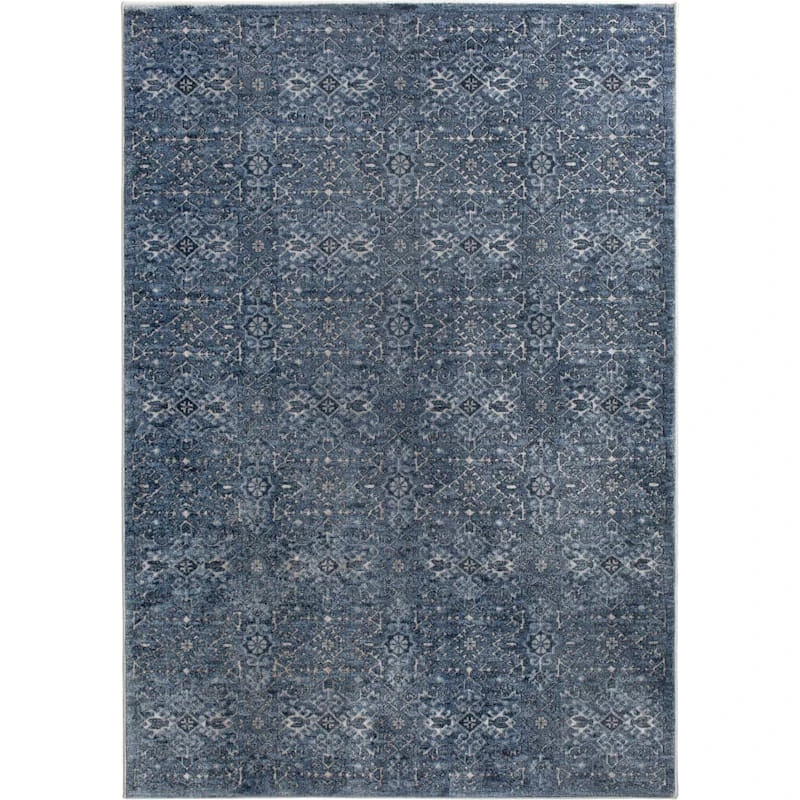 (A426) Clearwater Lars Navy Blue Woven Area Rug, 5x7 1 (A426) Clearwater Lars Navy Blue Woven Area Rug, 5x7