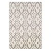 (A463) Raymond Ivory & Dark Grey Moroccan Styled Area Rug, 8x10