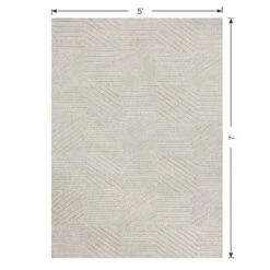 (A473) Found & Fable Dartmouth Ivory Tufted Area Rug, 5x7 -Modern Decor Shop a473 found fable dartmouth ivory tufted area rug 5x7 5