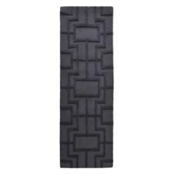 (A481) Crosby St Black Geometric Line Runner, 2x6