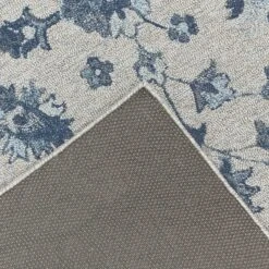 (A502) Providence Tacoma Blue Floral Hooked Area Rug, 8x10 6 (A502) Providence Tacoma Blue Floral Hooked Area Rug, 8x10 -Modern Decor Shop a502 providence tacoma blue floral hooked area rug 8x10 3