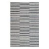 (A507) Ty Pennington Owens Blue & White Broken Stripe Area Rug, 5x7