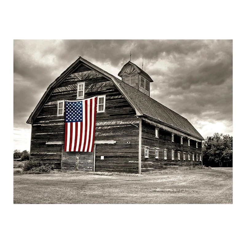 Americana Barn In Sepia Textured Canvas, 30x40 1 Americana Barn In Sepia Textured Canvas, 30x40