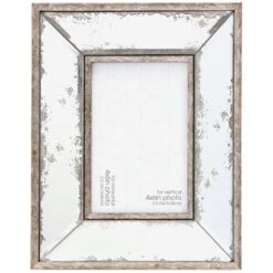 Antiqued Mirror Tabletop Photo Frame, 4x6