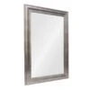 Antiqued Silver Barb Framed Wall Mirror, 24x36