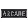 Arcade Matte Black Gloss Embellished Wall Sign, 24x8
