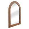 Arched Wood Grain Wall Mirror, 24x34