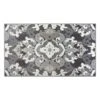 Arrington Grey & White Medallion High-Low Accent Rug, 2x4