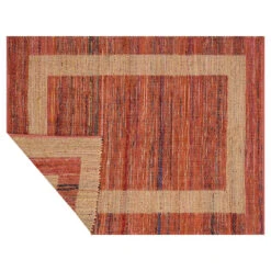 (B314) Henning Hand Woven Cotton Blend Red Chindi Area Rug, 5x7 -Modern Decor Shop b314 henning hand woven cotton blend red chindi area rug 5x7 5