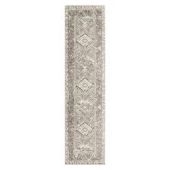 (B640) Greta Taupe Diamond Design Runner, 2x7