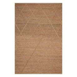 (B661) Goldie Jute Diamond Design Area Rug, 5x7