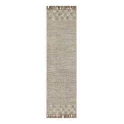 (B685) Tracey Boyd Natural Dunne Fringe Runner, 2x7